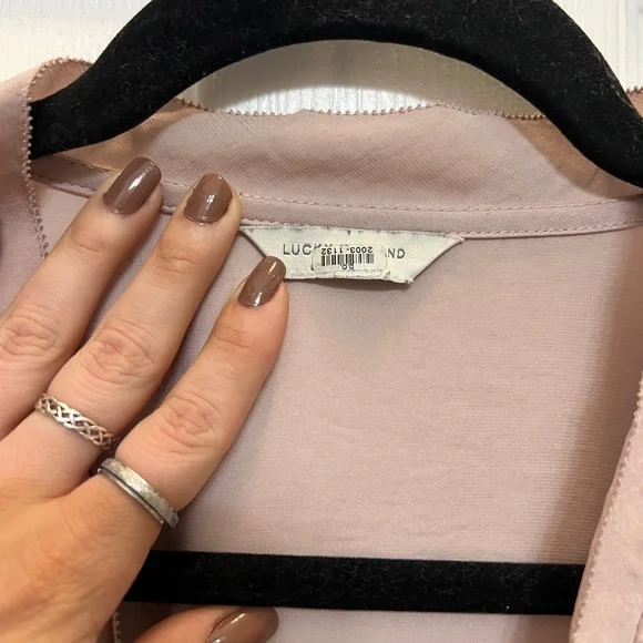 Lucky Brand Silky Babydoll Blouse - Picture 7 of 11
